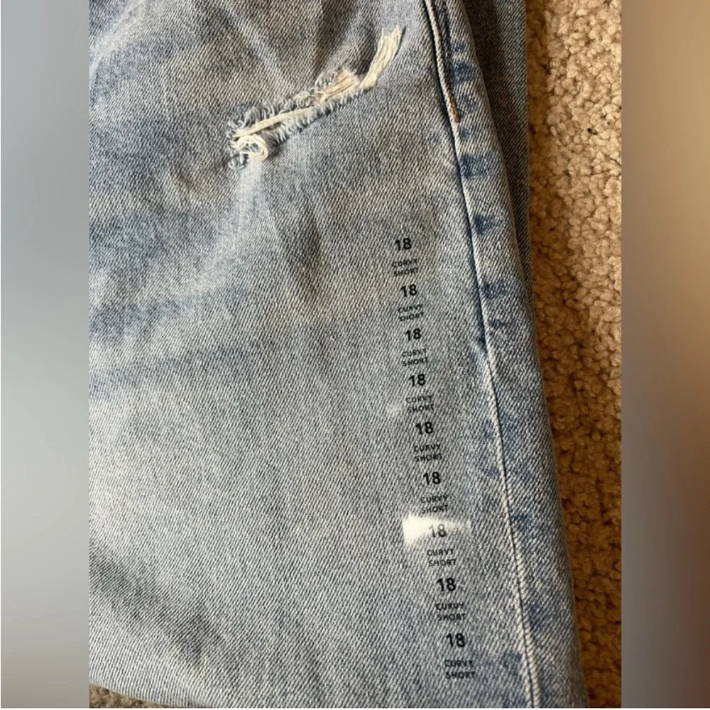 NWT American Eagle - Strigid Curvy Ripped Mom Jean - Size 18 Short - Picture 4 of 11